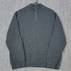 Chaps Ralph Lauren Sweater Mens XXL Charcoal Gray Long Sleeve Pullover
